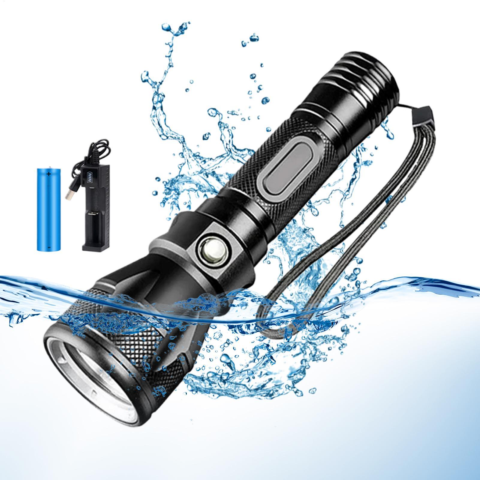 Aquatic Diving - Lanterna de Mergulho LED Recarregável à